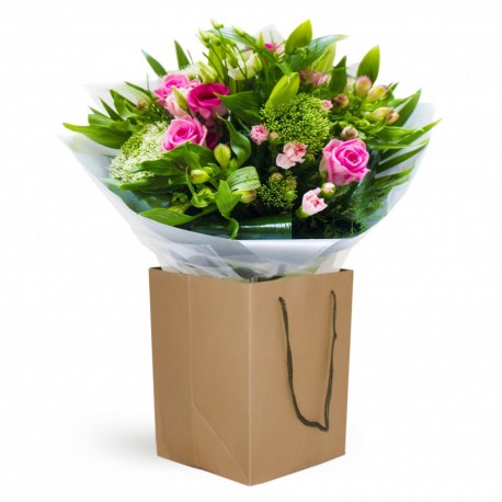 Emerald Kiss - Hand Tied Aqua Pack Bouquet